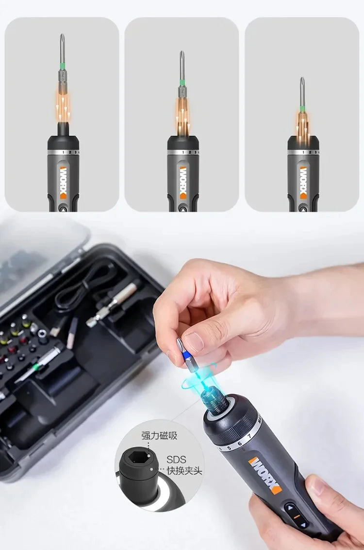 WORX WX242 4V Electrical Screwdriver Set - ST LAND MANAGEMENT LLC